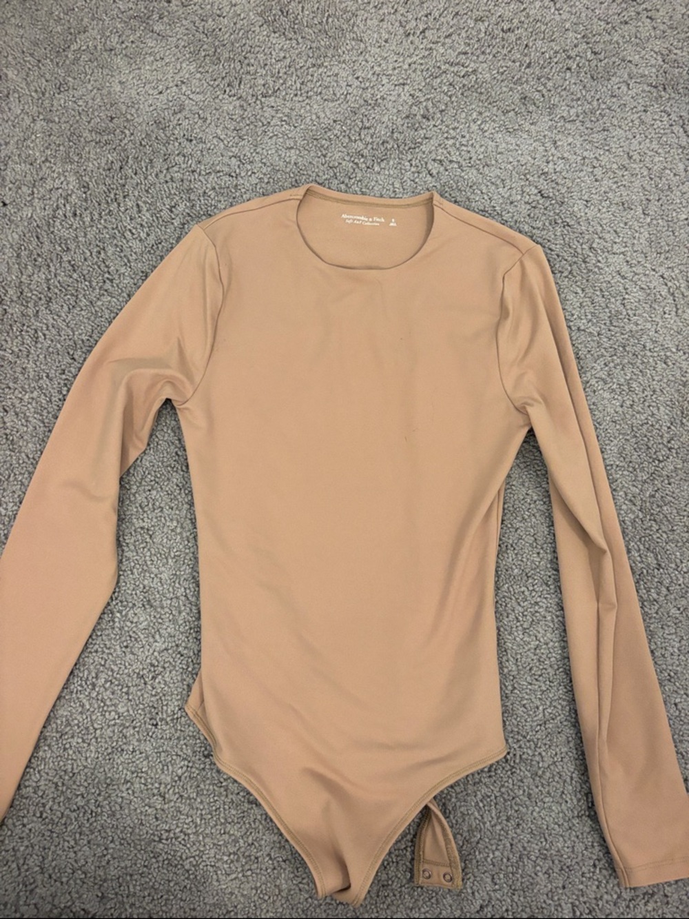 Abercrombie & Fitch Long Sleeve Tan Bodysuit